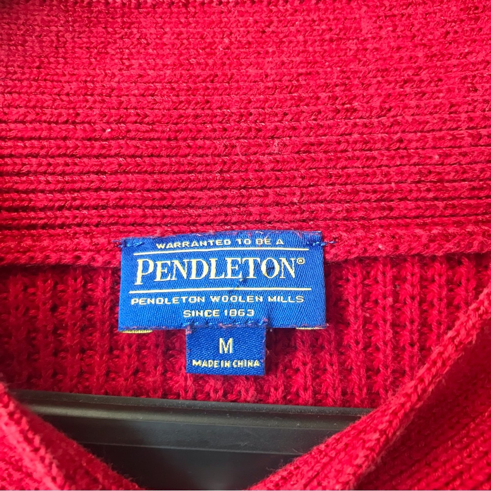 Pendleton Red Pull Over Knit Sweater Size Medium. - image 6